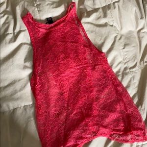 Victoria secret pink open back see through top